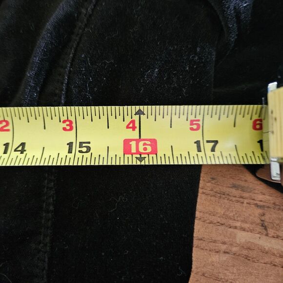 WHBM Black Faux Velvet Tuxedo Jacket Size 6 | Elegant Blazer Evening Wear - Picture 7 of 8